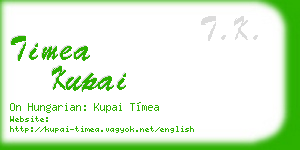 timea kupai business card